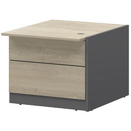 Модуль завершающий низкий левый СМР-11.8 Графит/Кронберг 825x1000x750 Ресепшен Смарт - Фото предпросмотра