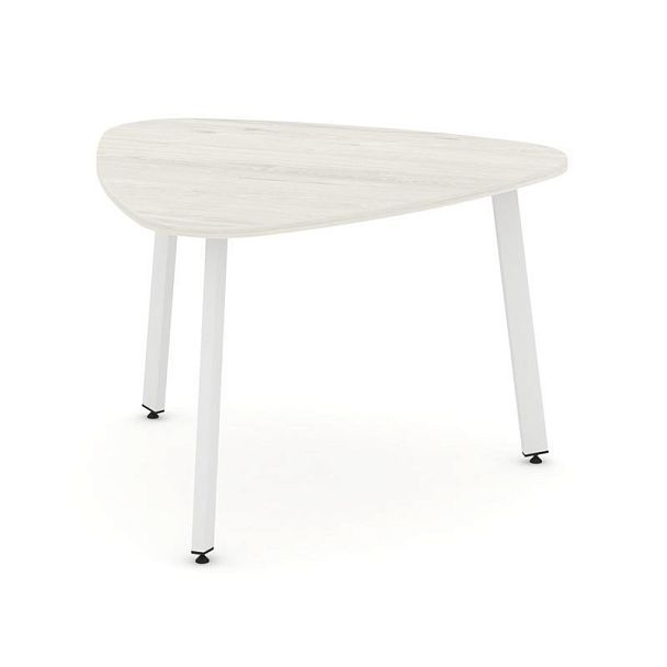 Стайл Проджект Стол переговорный SN-6.SPRG-71.3 Дуб Наварра/Металл Белый 1200*1200*750 - Вид 1