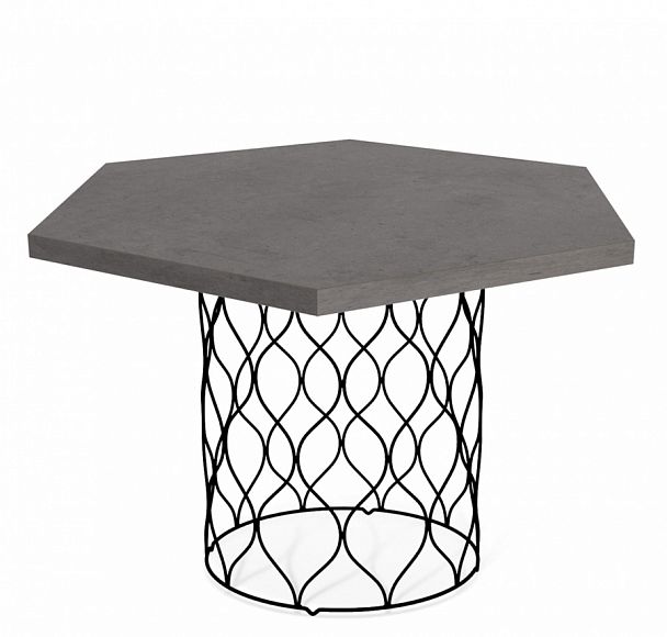Столик журнальный SHT-TU49/TT20 70 ЛДСП черный муар/бетон чикаго темно-серый - Вид 1