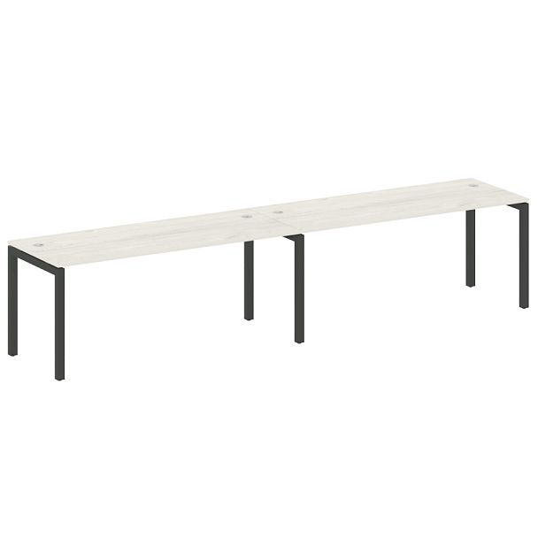 Metal System Quattro Р. ст. на 2 раб. места на П-образном м/к 50БП.СМ-2.5 Дуб наварра/Антрацит металл 3600*720*750 - Вид 1