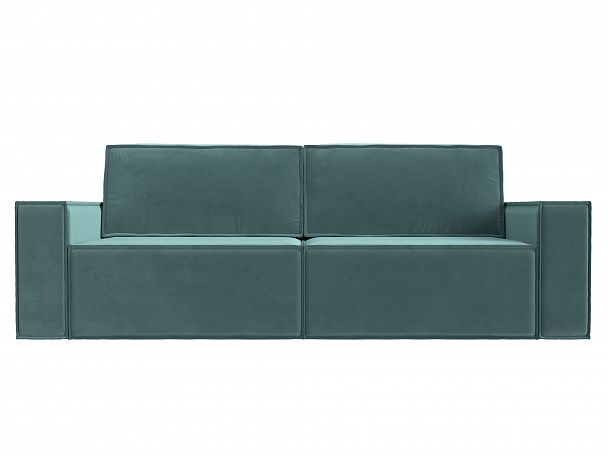 Диван прямой Куба (полностью велюр бирюзовый) - Вид 2