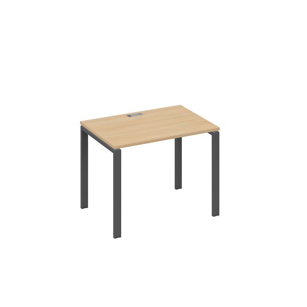 Стол письменный на металлокаркасе UNO A4 А4 Б1 012 БП натуральный дуб / металлокаркас антрацит - Вид 1