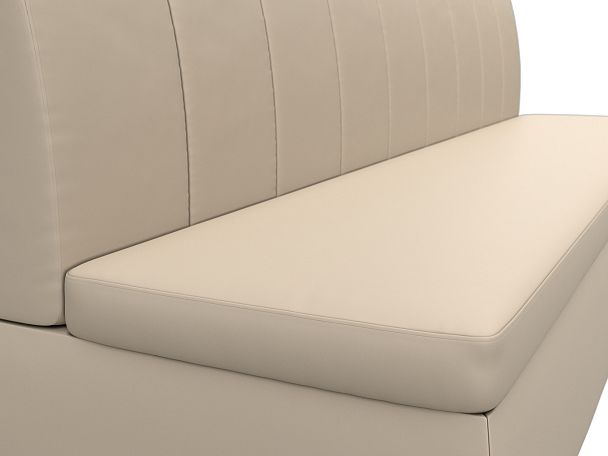 Кухонный прямой диван Кантри (полностью экокожа бежевая) - Вид 4