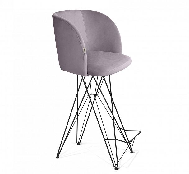 Стул барный Sheffilton SHT-ST33/S66 сиреневая орхидея/черный муар - Вид 1