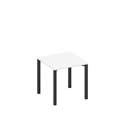 Стол письменный на металлокаркасе Space+ А1 ЧР 021.1 БП белый премиум / черный гладкий - Фото предпросмотра