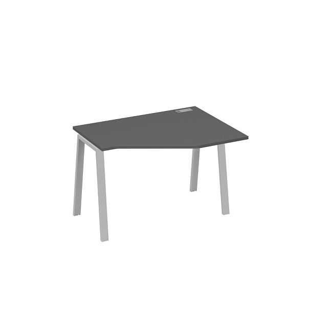 Стол эргономичный правый "Техно" на металлокаркасе TRE A4 А4 Б3 052 БП антрацит премиум / металлокаркас серый - Вид 1