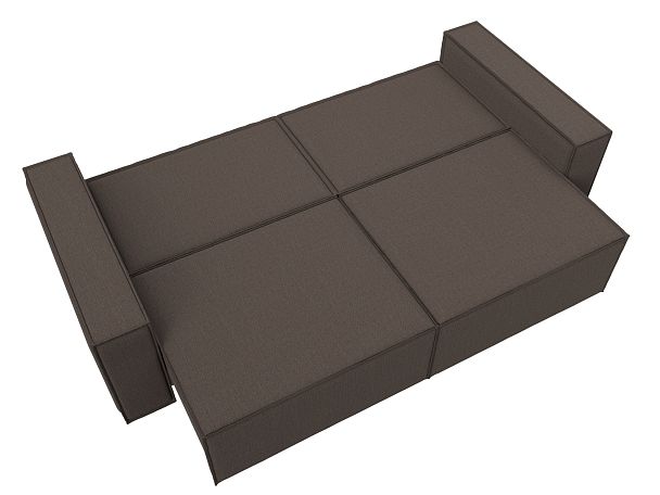 Диван прямой Куба Рогожка коричневый - Вид 10