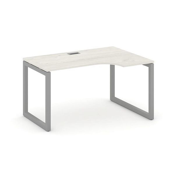 Стайл Проджект Стол рабочий эргоном. SN-5O.SPA-012(R) Дуб Наварра/Металл Серый 1580*700/980*750 - Вид 1