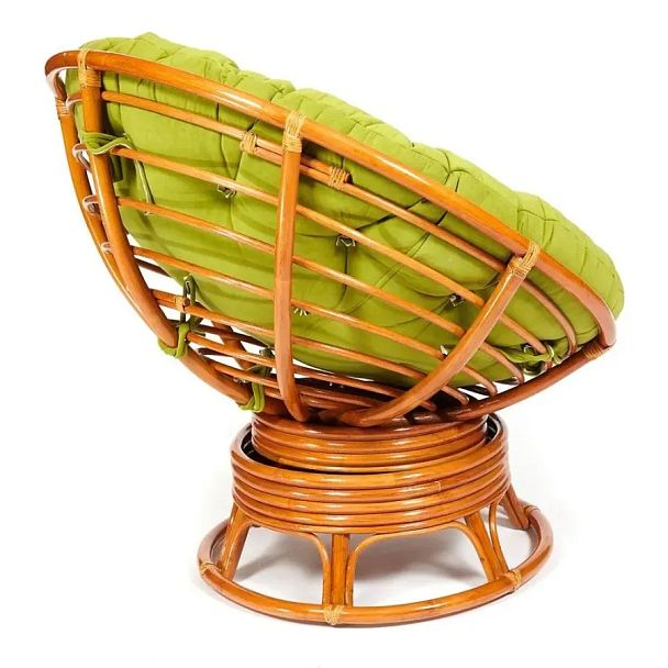 Кресло-качалка Папасан/Papasan (W 23/01 B) /с подушкой/Cognac (коньяк) - Вид 2