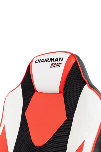 Кресло Chairman game 17 Россия экокожа черный/красный/белый - Вид 14