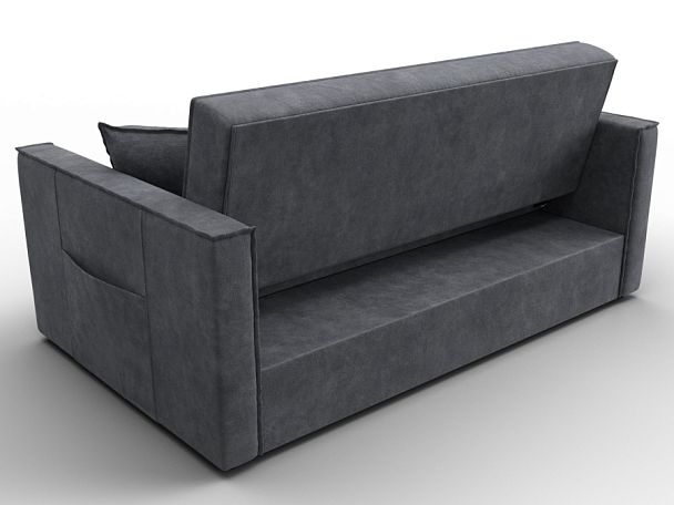 Диван прямой Лига-104 (140) Велюр серый - Вид 5