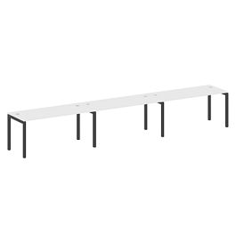 Metal System Quattro Р. ст. на 3 раб. места на П-образном м/к 50БП.СМ-3.4 Белый/Антрацит металл 4800*720*750 - Фото предпросмотра