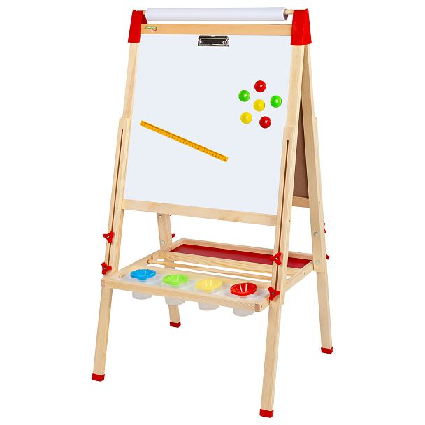 Мольберт растущий 3 в 1 для мела/магнитно-маркерный 50х50 см, бумага для рисования, BRAUBERG KIDS, 238150 - Вид 10