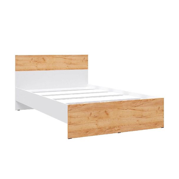 Кровать Юнона (1,2 м) белый/дуб крафт золотой - Вид 1