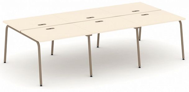 Рабочая станция на 6 мест "ESTETICA" ES.D.RS-6.1-LK Сатин - Вид 1