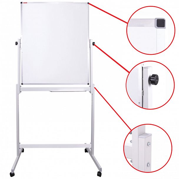 Доска магнитно-маркерная НА СТЕНДЕ 90х60 см, 2-сторонняя, BRAUBERG, 238139 - Вид 9