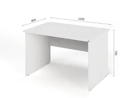 UNITY PС8-12 БЕЛЫЙ Офисный стол прямоугольный Прямой 1200х800х750 - Фото предпросмотра