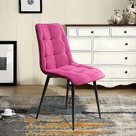 Стул UNO soft, бархат красный 16 / чёрный конус - Фото предпросмотра