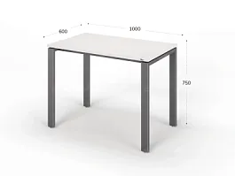 UNITY РМС6-10 ДУБ МОЛОЧНЫЙ Стол на металлокаркасе прямой 1000х600х750 - Фото предпросмотра