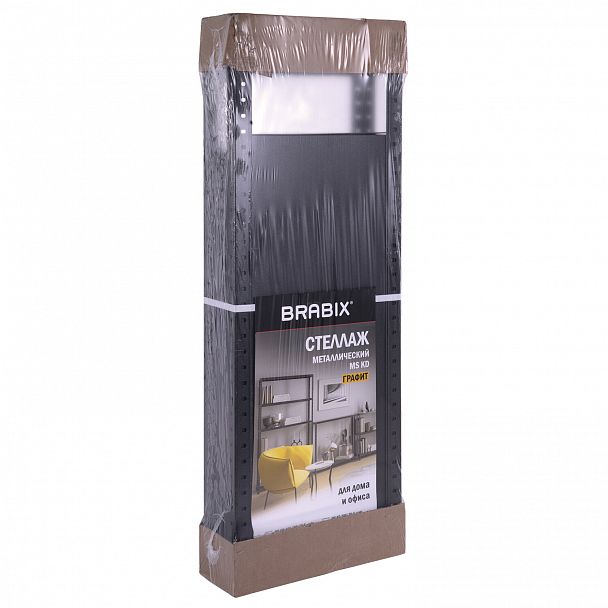 Стеллаж металлический BRABIX "ГРАФИТ MS KD-180/30/70-5", лофт, 1800х700х300 мм, 5 полок, 291267, S240BR123593 - Вид 11
