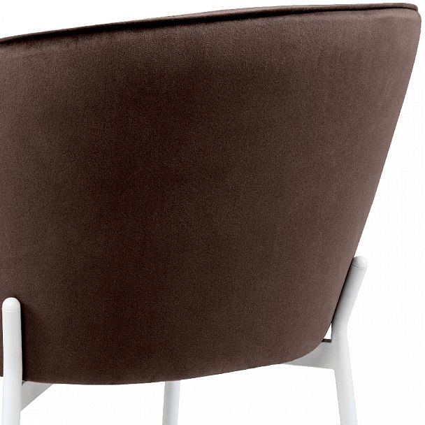 Комплект кухонных стульев Миэль коричневый велюр/белый, 2 шт. - Вид 10