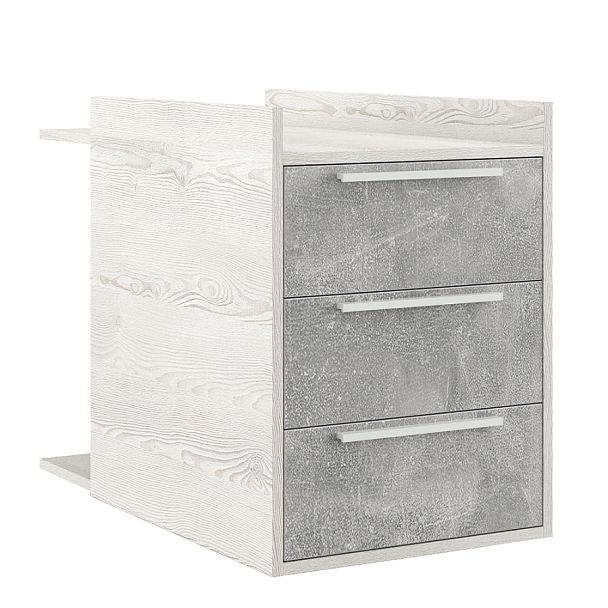 Тумба малая B-tone 45x81x61 сосна бетон светлый - Вид 1