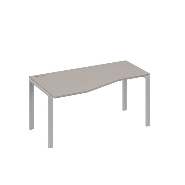 Стол эргономичный левый "Техно" на металлокаркасе UNO A4 А4 Б1 065 БП мокко премиум / металлокаркас серый - Вид 1