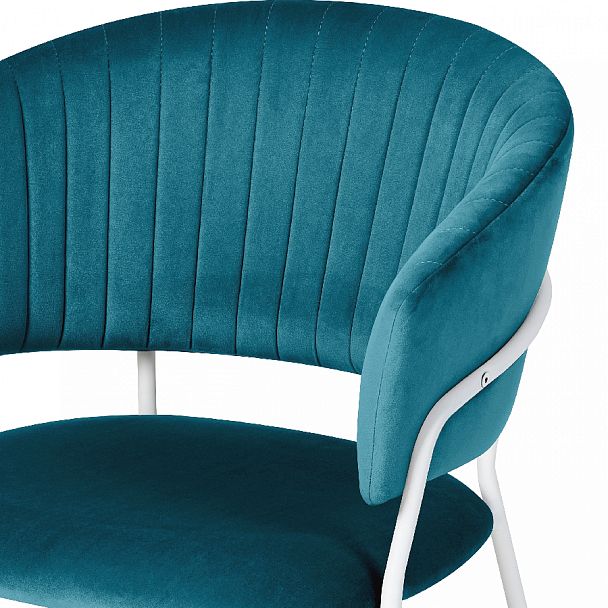 Стул кухонный Даксон изумрудный велюр/белый - Вид 6