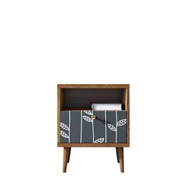 Тумбочка Berber с одним ящиком 18 принт арт BB06/Print_18, разноцветная - Фото предпросмотра