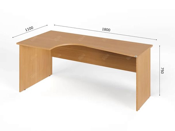 ЛАЙТ / LIGHT RLG005-18x11L Угловой стол 180x110x75 Бук - Вид 3