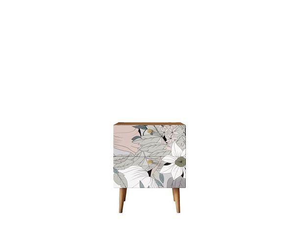 Тумбочка Berber с двумя ящиками 50 принт арт BB03/Print_50, разноцветная - Вид 1