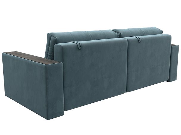 Диван прямой с декором Лига-049 НПБ Велюр бирюзовый - Вид 5