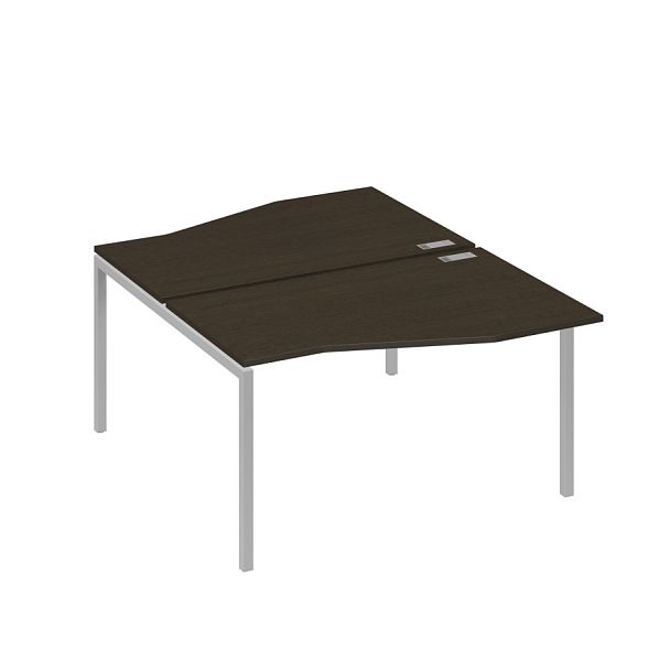 Рабочая станция каркас DUE столы (2х140) Техно A4 А4 Б2 190 БП венге / металлокаркас серый - Вид 1