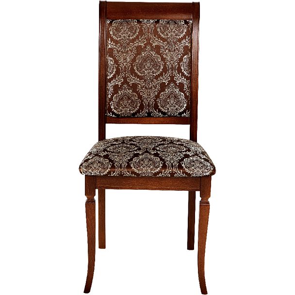 Стул деревянный с мягким сиденьем Бармс Античный орех/Темно-коричневый жаккард - Вид 2