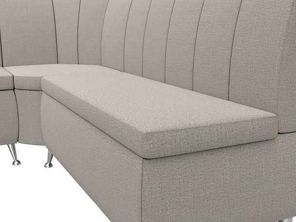 Диван кухонный угловой Кантри левый угол Рогожка бежевый - Вид 4