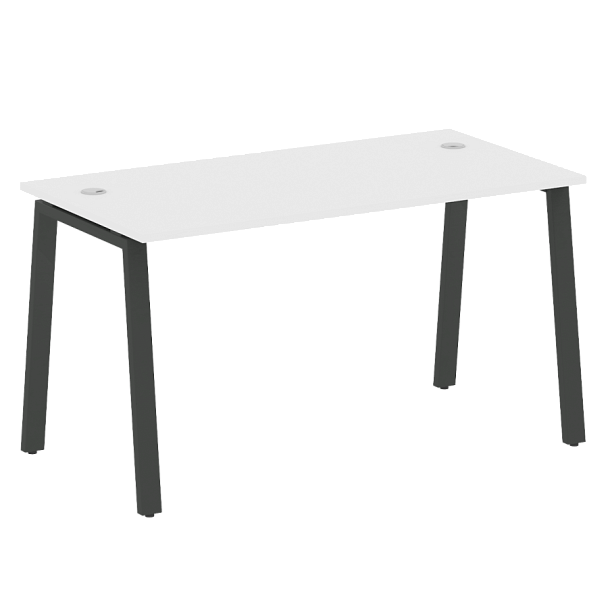Metal System Стол письменный на А-образном м/к БА.СП-3 Белый/Антрацит металл 1400*720*750 - Вид 1