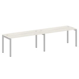 Metal System Quattro Р. ст. на 2 раб. места на П-образном м/к 50БП.СМ-2.4 Дуб наварра/Серый металл 3200*720*750 - Фото предпросмотра