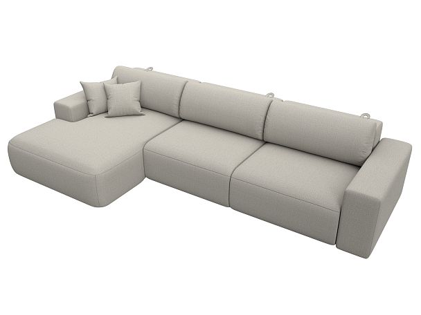 Диван угловой Лига-036 НПБ Классик Лонг левый угол Рогожка бежевый - Вид 5