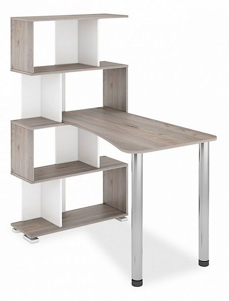 Стол компьютерный Домино СЛ-5-4СТ-2 Белый/Нельсон - Вид 1