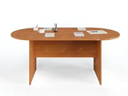 UNITY PКС-09/18 ВИШНЯ Конференц стол овальный Универсальный 1800х900х750 - Фото предпросмотра