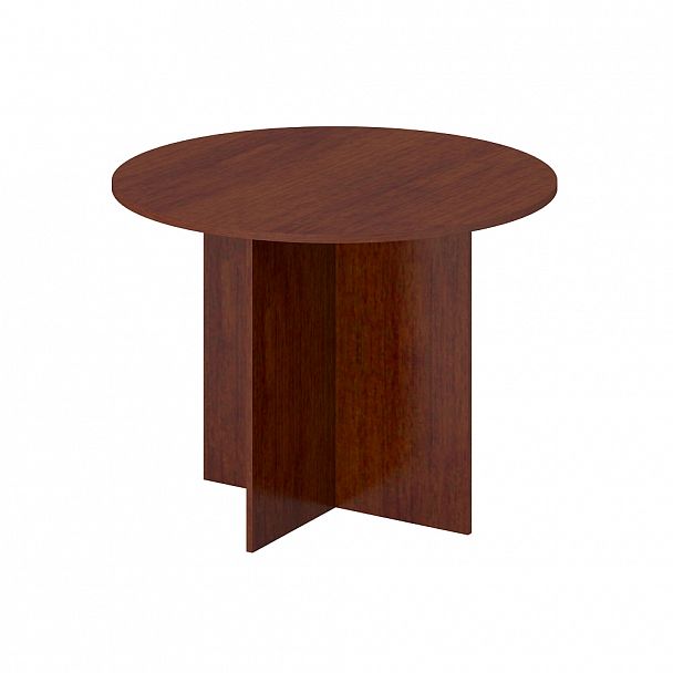 Стол переговорный, столешница 25 мм "Логистика" ПК-ЛОГ-СТГ100Х100/25-В1-34 миланский орех темный - Вид 1