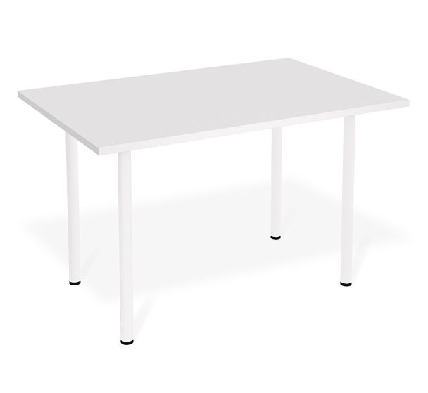 Стол Sheffilton SHT-TU66/TT 120/80 ЛДСП белый/белый шагрень - Вид 1