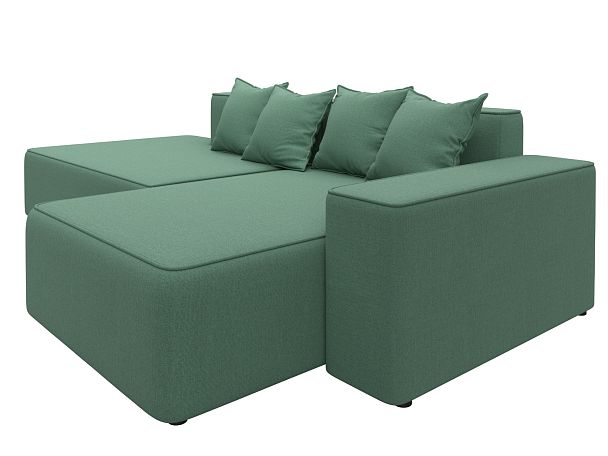 Диван угловой Лига-079 угол правый Рогожка зеленый - Вид 3