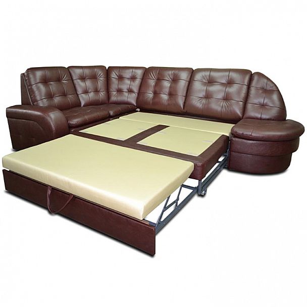 Угловой диван "Честер 2" БЛ-2РУ кожа - Вид 3