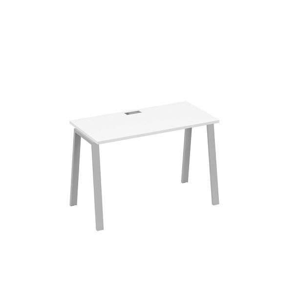 Стол письменный на металлокаркасе TRE A4 А4 Б3 003 БП белый премиум / металлокаркас серый - Вид 1