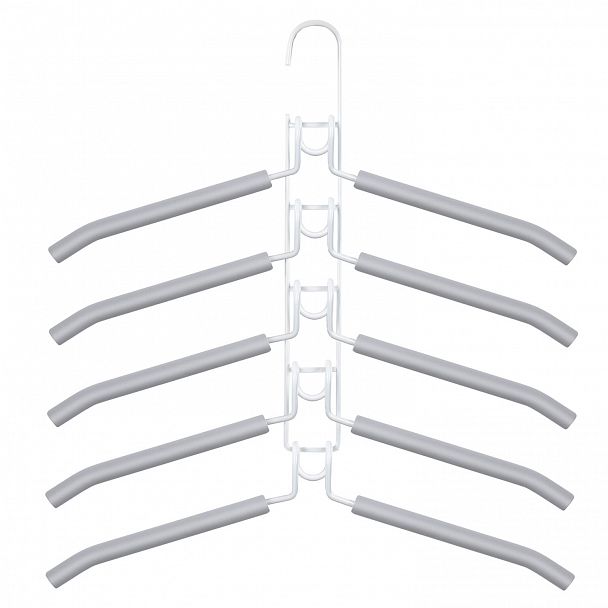 Вешалка-плечики трансформер, 5 плечиков, металл с покрытием, серые, BRABIX, 607475 - Вид 11