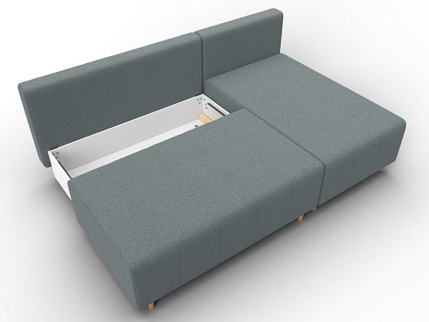 Диван угловой Лига-102 угол универсальный Рогожка серый - Вид 7