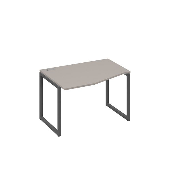 Стол эргономичный левый "Техно" на металлокаркасе QUATTRO A4 А4 Б4 061 БП мокко премиум / металлокаркас антрацит - Вид 1