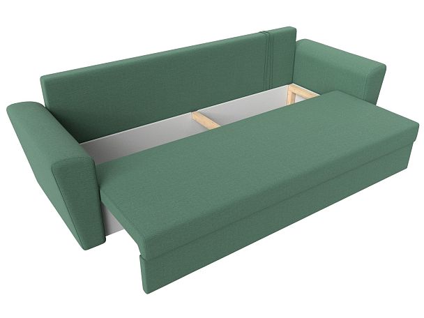 Диван прямой Амстердам Лайт Рогожка зеленый - Вид 7