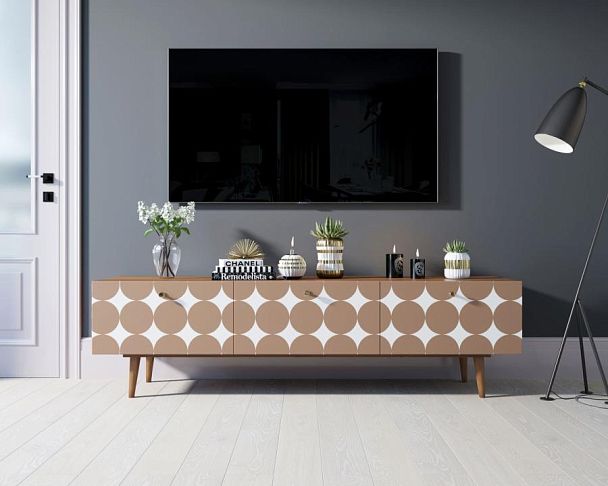 Комод Berber с ящиками низкий под TV принт 17 арт BB19/Print_17 - Вид 4